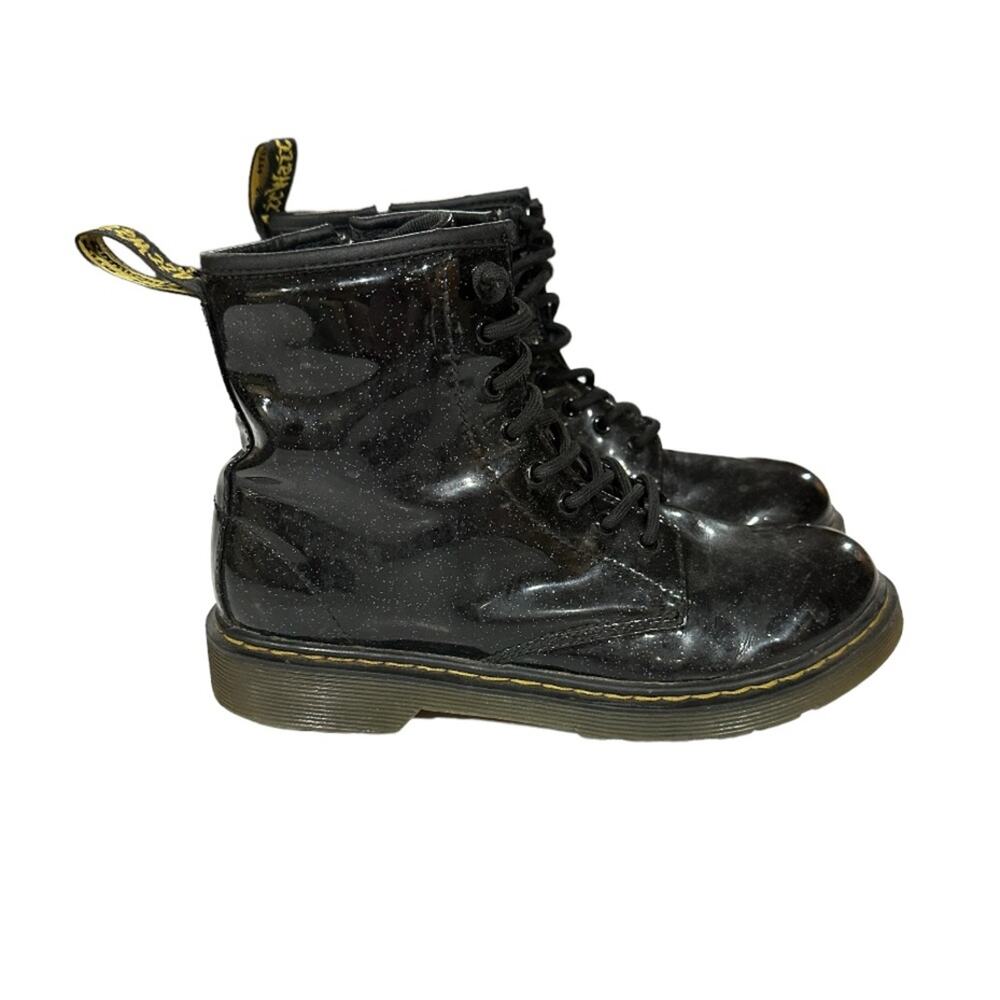 Doc Marten 1460 Black Glitter‎ Lace Up Boots Size 4